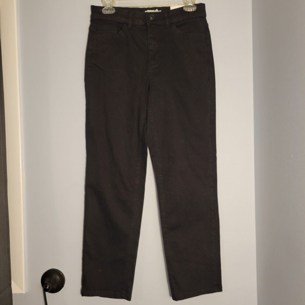 ICHI Jeans Womens Black Stretch Denim Straight Leg 5- Pocket Size 28